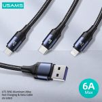کابل تبدیل USB به MICROUSB / USB-C / لایتنینگ یوسمز مدل U71
