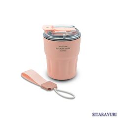 تصویر محصول تراول ماگ SITARAYURI نی دار و آسان نوش, حجم: 290, رنگ: صورتی  - فروشگاه فون پارتس