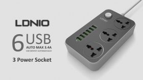 شارژر USB و چندراهی برق الدینیو مدل SC3604