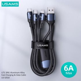 کابل تبدیل USB به MICROUSB / USB-C / لایتنینگ یوسمز مدل U71