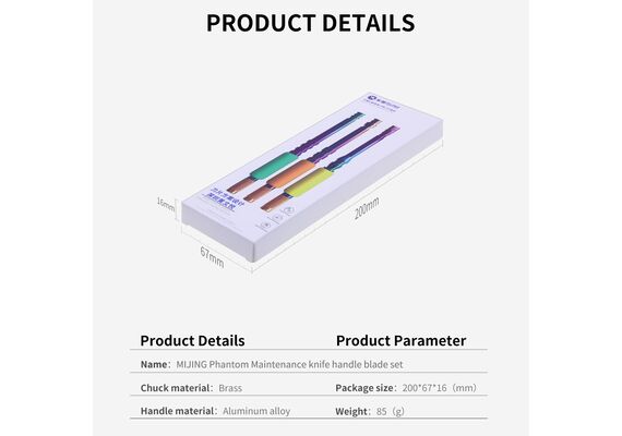 تصویر محصول ست 3 در 1 دسته و تیغ میجینگ مدل فانتوم تصویر شماره 4 , - فروشگاه فون پارتس