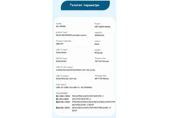 تصویر محصول پاوربانک XO مدل PR200 ظرفیت 30000 میلی‌ آمپر تصویر شماره 7 , - فروشگاه فون پارتس
