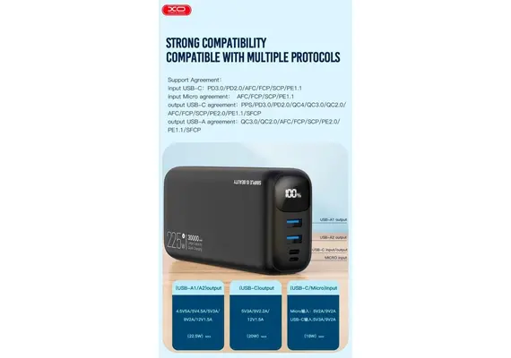 تصویر محصول پاوربانک XO مدل PR200 ظرفیت 30000 میلی‌ آمپر تصویر شماره 6 , - فروشگاه فون پارتس