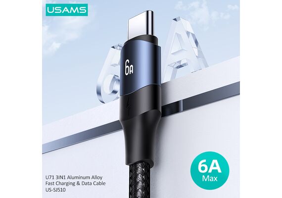 تصویر محصول کابل تبدیل USB به microUSB / USB-C / لایتنینگ یوسمز مدل U71 تصویر شماره 5 , - فروشگاه فون پارتس