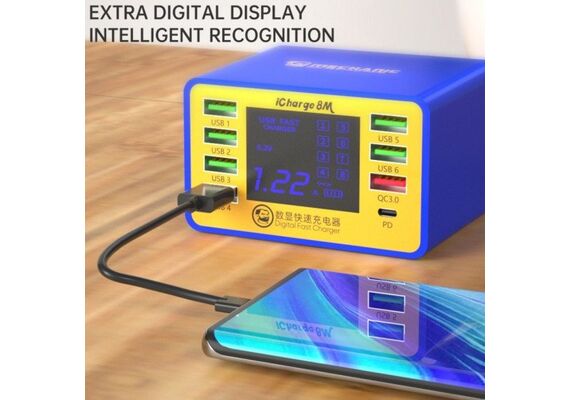 تصویر محصول شارژر چندمنظوره مکانیک مدل iCharger 8M تصویر شماره 3 , - فروشگاه فون پارتس