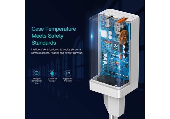 تصویر محصول شارژر برقی باسئوس 45 وات مدل CCGAN تصویر شماره 4 , - فروشگاه فون پارتس