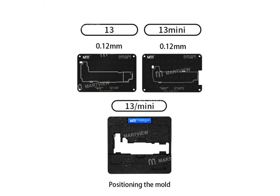 تصویر محصول ماژولهای آپکرید مجموعه شابلون مگنتی طبقات ماانت, میزان ضخامت: 0.12  میلی متر, لیست ماژول ها: آیفون 13 / 13mini, رنگ: مشکی  - فروشگاه فون پارتس