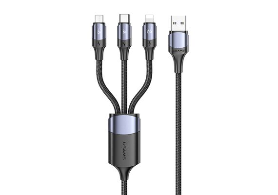 تصویر محصول کابل تبدیل USB به microUSB / USB-C / لایتنینگ یوسمز مدل U71  - فروشگاه فون پارتس