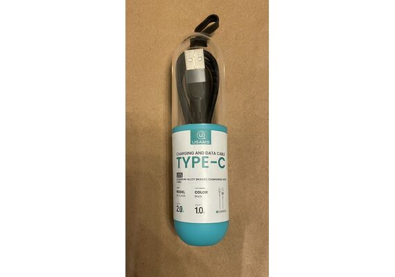 کابل شارژ و دیتای یوسمز مدل U55, نوع سوکت: تایپ سی, رنگ: مشکی, 2 image