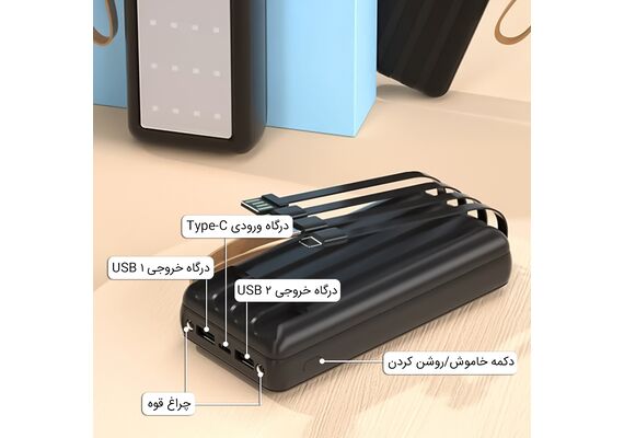 پاوربانک PZX مدل C162 ظرفیت 50000 میلی‌ آمپر