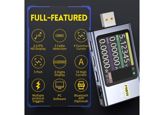 تصویر محصول تستر USB فنیرسی مدل FNB58 بلوتوث تصویر شماره 3 , - فروشگاه فون پارتس