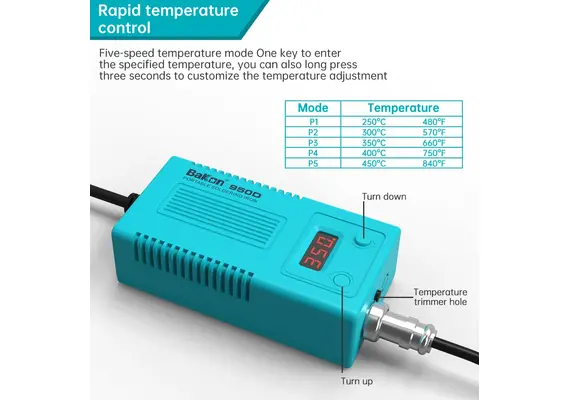تصویر محصول هویه پرتابل باکون مدل BK950C تصویر شماره 3 , - فروشگاه فون پارتس
