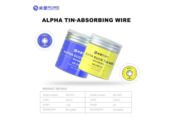 تصویر محصول سیم قلع کش میجینگ مدل AR-2015 (پک 5 عددی) تصویر شماره 8 , - فروشگاه فون پارتس