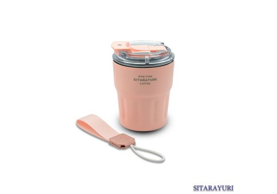 تصویر محصول تراول ماگ SITARAYURI نی دار و آسان نوش, حجم: 290, رنگ: صورتی  - فروشگاه فون پارتس