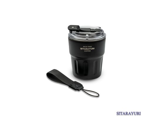 تصویر محصول تراول ماگ SITARAYURI نی دار و آسان نوش, حجم: 290, رنگ: مشکی  - فروشگاه فون پارتس