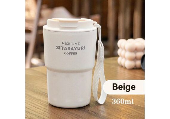 تصویر محصول تراول ماگ SITARAYURI نی دار و آسان نوش, حجم: 360, رنگ: بژ تصویر شماره 8 , - فروشگاه فون پارتس