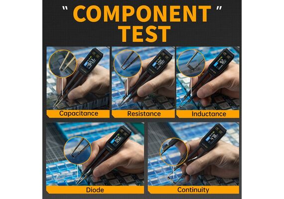 تستر حرفه‌ای مقاومت، خازن، سلف و دیود - LCR-ST1 Mini Smart Tweezer