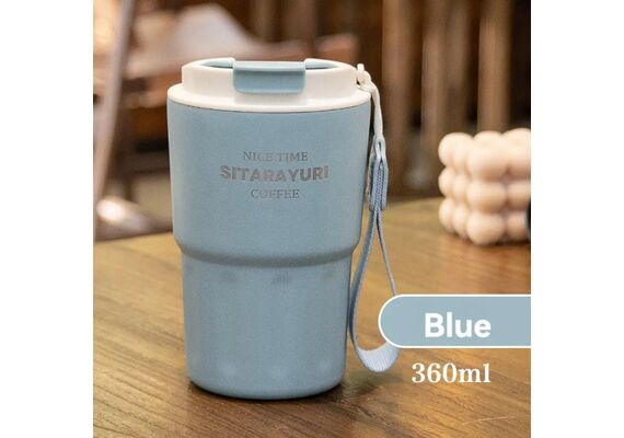 تصویر محصول تراول ماگ SITARAYURI نی دار و آسان نوش, حجم: 360, رنگ: آبی  - فروشگاه فون پارتس