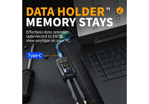 تستر حرفه‌ای مقاومت، خازن، سلف و دیود - LCR-ST1 Mini Smart Tweezer