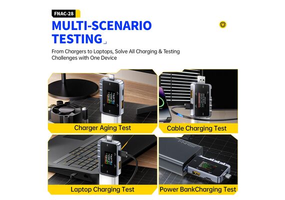 تصویر محصول تستر USB دوکاره نوع C و A فنیرسی مدل FNAC-28 تصویر شماره 7 , - فروشگاه فون پارتس