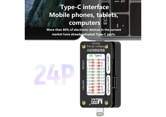 تصویر محصول تستر هوشمند شارژ ماانت مدل WX-02 برای آیفون و اندروید تصویر شماره 4 , - فروشگاه فون پارتس
