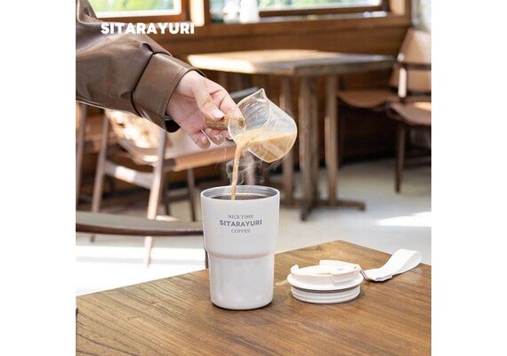 تصویر محصول تراول ماگ SITARAYURI نی دار و آسان نوش, حجم: 360, رنگ: بژ تصویر شماره 6 , - فروشگاه فون پارتس