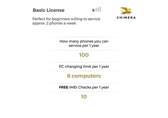 تصویر محصول اکتیویشن چایمرا بیسیک - Chimera Tool Basic تصویر شماره 2 , - فروشگاه فون پارتس