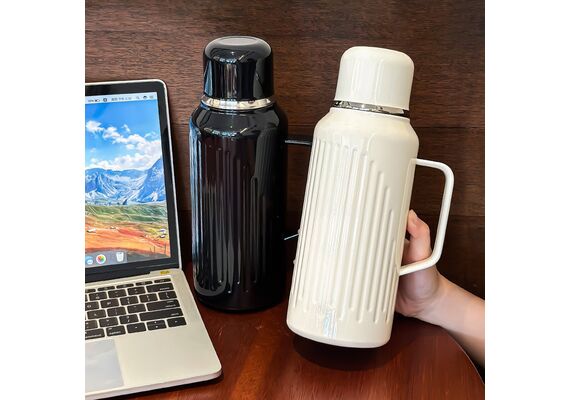 تصویر محصول فلاسک دوجداره همراه با دماسنج و لیوان, رنگ: بژ تصویر شماره 20 , - فروشگاه فون پارتس