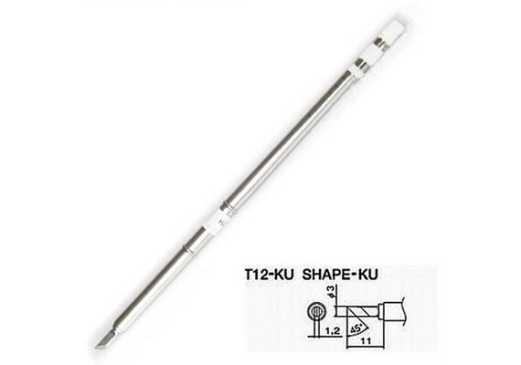 تصویر محصول نوک هویه سر کاتری بدون سرب T12-KU  - فروشگاه فون پارتس