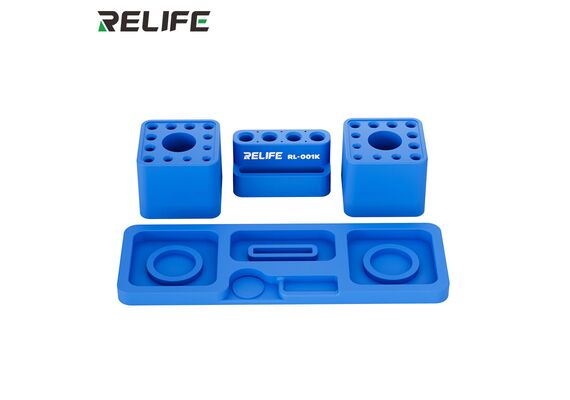 تصویر محصول جعبه سیلیکونی ماژولار همه‌کاره ریلایف مدل RL-001K, رنگ: آبی تصویر شماره 3 , - فروشگاه فون پارتس