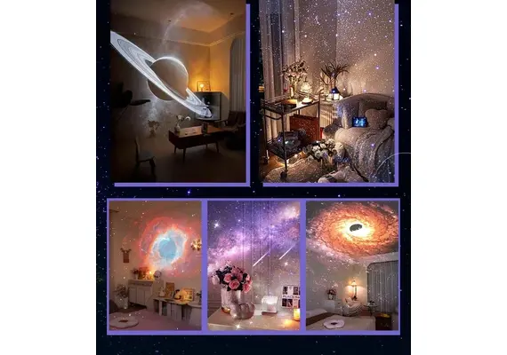 تصویر محصول پروژکتور کهکشانی 3D مدل پلانتاریوم با نور ستاره‌ای و طراحی رومیزی تصویر شماره 3 , - فروشگاه فون پارتس