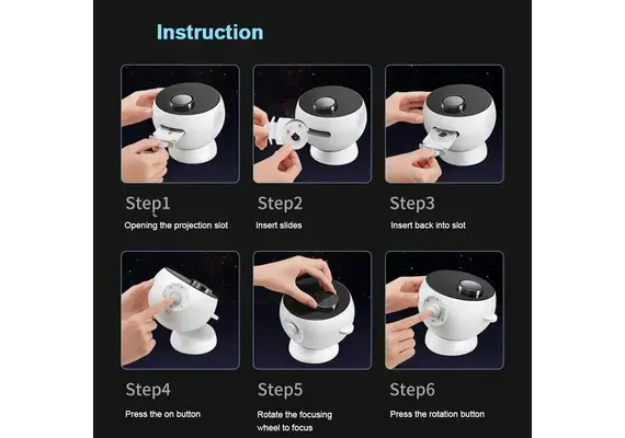 تصویر محصول پروژکتور کهکشانی 3D مدل پلانتاریوم با نور ستاره‌ای و طراحی رومیزی تصویر شماره 5 , - فروشگاه فون پارتس