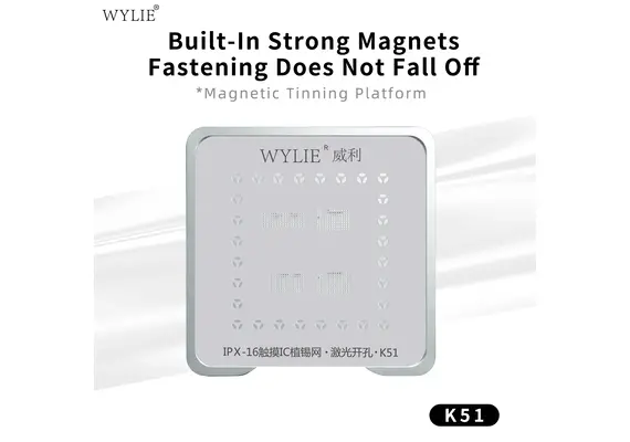 تصویر محصول شابلون مگنتی آی سی صفحه‌نمایش آیفون WYLIE مدل K51 تصویر شماره 5 , - فروشگاه فون پارتس