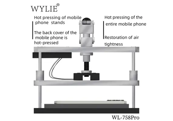 تصویر محصول گیره پرس حرارتی یونیورسال WYLIE مدل WL-758 PRO تصویر شماره 4 , - فروشگاه فون پارتس