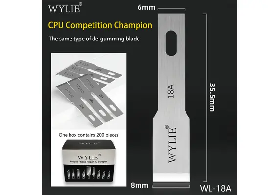 تصویر محصول ست تیغه و ابزار جداسازی چسب WYLIE مدل WL-18A (10 عددی) تصویر شماره 7 , - فروشگاه فون پارتس