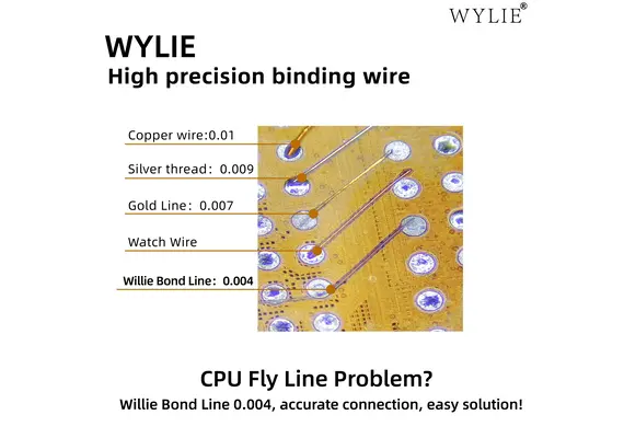 تصویر محصول سیم جامپر فوق‌العاده نازک WYLIE مدل BGA 0.004mm – مخصوص تعمیر PCB و CPU موبایل تصویر شماره 2 , - فروشگاه فون پارتس