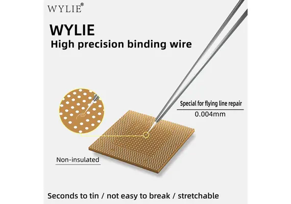 تصویر محصول سیم جامپر فوق‌العاده نازک WYLIE مدل BGA 0.004mm – مخصوص تعمیر PCB و CPU موبایل تصویر شماره 6 , - فروشگاه فون پارتس