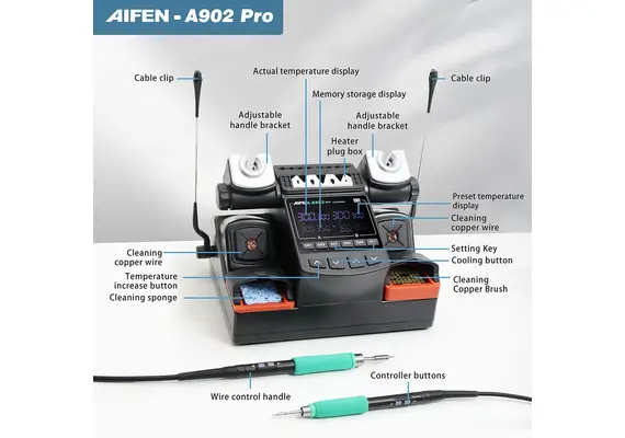 تصویر محصول هویه دوقلو سه دسته AIFEN A902 Pro نسخه 2025 تصویر شماره 7 , - فروشگاه فون پارتس