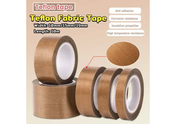 تصویر محصول نوار تفلون حرارتی چسب‌دار ۱۰ میلی متر × ۱۰ متر تصویر شماره 5 , - فروشگاه فون پارتس