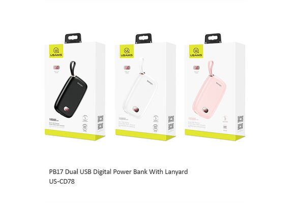 تصویر محصول پاوربانک یوسامز مدل PB17, رنگ: مشکی تصویر شماره 2 , - فروشگاه فون پارتس