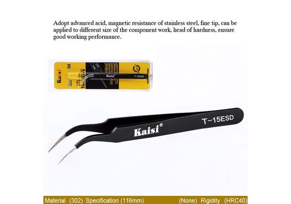 تصویر محصول پنس سرکج ESD کایزی مدل T-15 تصویر شماره 3 , - فروشگاه فون پارتس