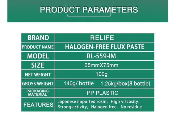 تصویر محصول خمیر فلاکس کاسه ای 100 گرمی RL-559-IM - بدون هالوژن تصویر شماره 3 , - فروشگاه فون پارتس