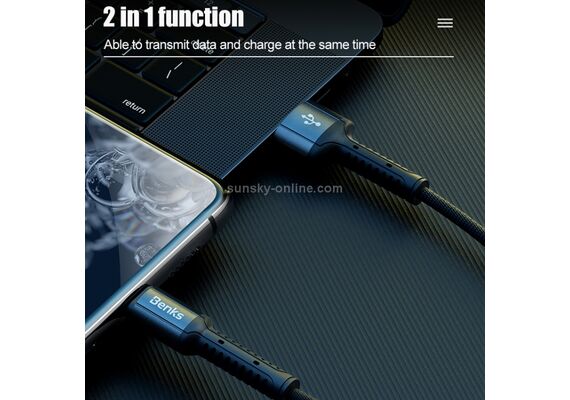 کابل شارژ و دیتای بنکس, نوع سوکت: تایپ سی, رنگ: مشکی, 5 image