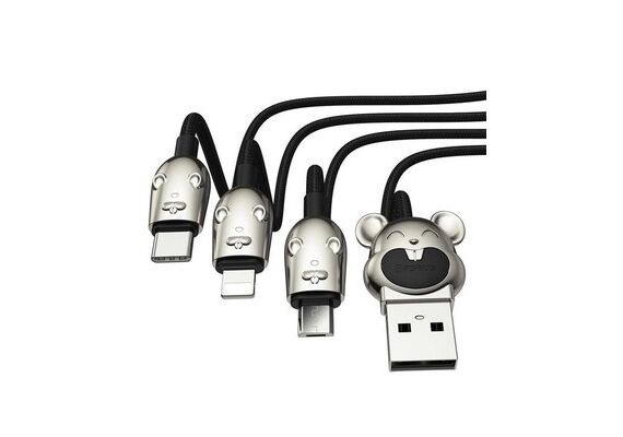 تصویر محصول کابل شارژ USB به USB-C / microUSB / لایتنینگ باسئوس مدل CAMLT-MU01 طول 1.2 متر تصویر شماره 3 , - فروشگاه فون پارتس