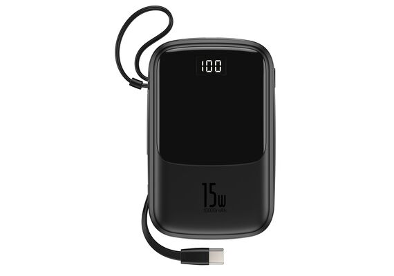 تصویر محصول پاوربانک باسئوس مدل PPQD سری Qpow نمایشگر دیجیتال, رنگ: مشکی  - فروشگاه فون پارتس