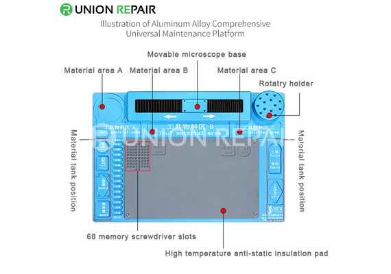 تصویر محصول پد فلزی میکروسکوپ با پایه متحرک برند WL, رنگ: قرمز تصویر شماره 4 , - فروشگاه فون پارتس