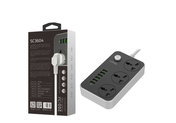 تصویر محصول محافظ ولتاژ و شارژر و چندراهی برق پی زد ایکس مدل BKL-22  - فروشگاه فون پارتس