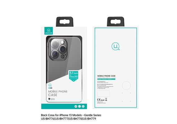 تصویر محصول کاور یوسمز مدل جنتل مناسب iPhone سری 13, جنس کاور: پلی اورتان ترموپلاستیک -  TPU, مدل دستگاه: آیفون 13 مینی, رنگ: مشکی شفاف تصویر شماره 2 , - فروشگاه فون پارتس