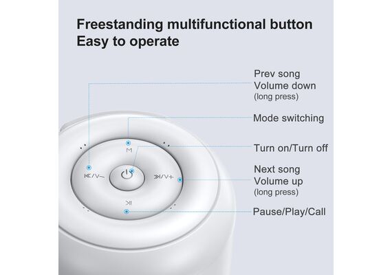 تصویر محصول اسپیکر مینی بلوتوث جوی روم مدل JR-ML01, رنگ: سفید تصویر شماره 2 , - فروشگاه فون پارتس