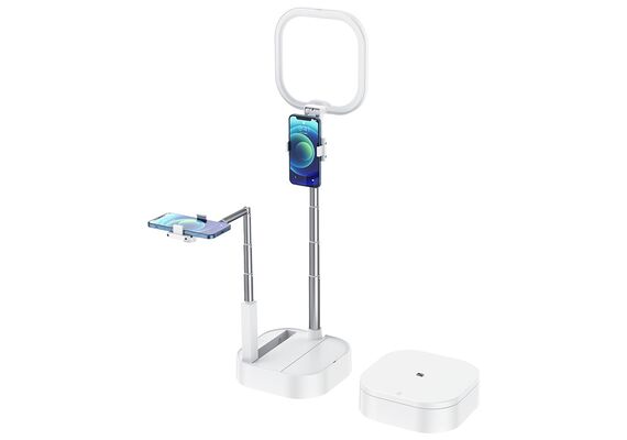 تصویر محصول چراغ حلقه LED چند منظوره ZB240 (با نگهدارنده تلفن همراه دوگانه)  - فروشگاه فون پارتس